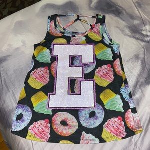 “ E” donuts & cupcakes tank top